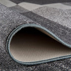 Rugshop Modern Boxes Design Non-Slip (Non-Skid) Area Rug 8 x 10 (7' 10" x 10') Gray