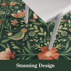 Moynesa 3x5 Kitchen Rug, Modern Cottage Washable Non-Slip Low Pile Area Rug for Bedroom Entryway Entrance Aesthetic,Lightweight Foldable Farmhouse Floral Bird Print Pattern Carpet Retro Home Decor
