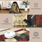 DweIke Large Modern Washable Area Rugs 8x10, Living Room Rug Non-Slip and Non-Shedding Large Rugs for Bedroom, Low Pile Indoor Rubber Backed Carpets for Dining Office Home Decor, Colorful