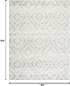 SAFAVIEH Adirondack Collection Area Rug - 10' x 14', Ivory & Green, Contemporary Design, Stain Resistant, Ideal for High Traffic Areas in Living Room, Bedroom & Dining Room (ADR131X-10)
