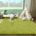 Ophanie Green Rugs for Living Room 5x8, Grass Shag Fluffy Large Fuzzy Plush Soft Carpets, Floor Shaggy Area Rugs for Bedroom, Carpet for Kids Boys Girls Dorm Nursery Home Decor Aesthetic