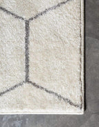 Unique Loom Trellis Frieze Collection Area Rug - Geometric (5' Square, Ivory/ Gray)