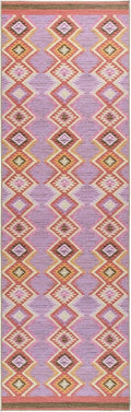 Dash & Albert Rhapsody Spice Machine Washable Rug, Runner-2.5 X 8 Feet, Red/Purple Graphic Pattern - Premium Luxury Hotel Quality Soft Breathable Hypoallergenic Machine Washable Easy Care All