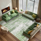 Abstract 5x7 Area Rug for Living Room Dining Room Office Bedroom Sage Green