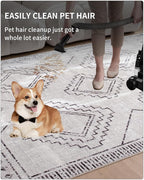 ILANGO Moroccan Runner Rugs for Hallway 2.5'x6' Machine Washable Area Rugs with Rubber Backing Modern Rugs Non Slip Carpet for Kitchen Indoor Floor Dedroom Farmhouse Dining Room, Foldable