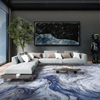 8x10 Area Rugs for Living Room, Modern Abstract Rug for Bedroom, Contemporary Machine Washable Rug, Large Stain Resistant Carpet for Dining Room Playroom Home Office, Pet & Kids Friendly