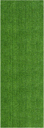 Ottomanson Artificial Grass Turf 2'7" x 36' Indoor Outdoor Faux Grass Rug with Drainage Holes, Customizable with Extra Long Size Options, Perfect for Patio Lawn Balcony Weddings Photoshoot Backdrop