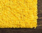 Unique Loom Solid Shag Collection Area Rug (2' x 3' 1" Rectangle, Tuscan Sun Yellow)