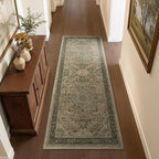 Vintage 3x6 Runner Rug Non Slip, Washable Thin Kitchen Runner, Distressed Medallion Carpet Runners for Hallway 6ft Indoor Entryway/Bedroom/Foyer/Laundry Room/Bathroom, Multi Brown/Olive