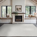 Beverly Rug Micro Loop Area Rug White 6x9 Modern Luxury Soft Boho Geometric Durable Indoor Area Rugs for Living Dining Room Office Stain Resistant Non Shedding Casual Indoor Carpet White 6 x 9