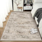 Washable Area Rugs for Living Room 6’x9’ Non Slip Low Pile Area Rugs for Bedroom Dining Foldable Vintage Carpets