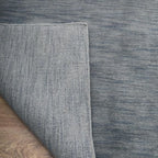 Rugsotic Carpets Hand Knotted Gabbeh Wool 3'x5' Area Rug Solid Light Blue L00111