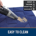 OLANLY Door Mats Indoor, Non-Slip, Absorbent, Dirt Resist, Entrance Washable Mat, Low-Profile Inside Entry Doormat for Entryway (32x20 inches, Navy)