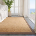 Washable Area Rug 6x9 Large Jute Like Rug for Living Room, Soft Non Slip Rugs Carpet for Dining Room Bedroom Cotton Boho Woven Braided Rugs Home Office Decor, Brown