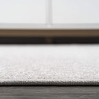 JONATHAN Y Haze Solid Low-Pile Ivory Indoor Area Rug 5x8, Coastal,Bohemian,Minimalist,Classic, Easy-Cleaning for Living Room,Bedroom,Kitchen,Pet Friendly,Non-Shedding (SEU100D-5)