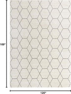 Unique Loom Trellis Frieze Collection Area Rug - Geometric (10' x 14' 1", Ivory/ Gray)