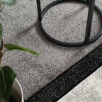 Paco Home Area Rug Modern Geometric Pattern in Grey White, Size: 4' x 5'7"