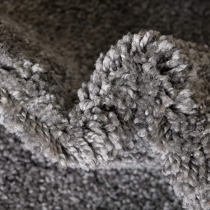 Unique Loom Solo Collection Area Rug - Calabasas (7' 10" x 10' Oval, Gray)