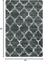 Lahome Moroccan Washable Entry Rug - 2x3 Small Throw Kitchen Rugs Non-Slip Soft Area Rugs for Bedroom Grey Distressed Bathroom Mats Indoor Doormat Carpet for Entryway Laundry Room Living Room Bedside