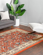 Rugs.com Yasmin Collection Rug – 8' x 10' Terracotta Medium Rug Perfect for Living Rooms, Large Dining Rooms, Open Floorplans