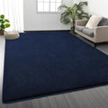 Large Area Rugs for Living Room Bedroom, 7 x 10 Ft Non-Slip Modern Area Rug, Soft Thickened Memory Foam Rug, Comfy Minimalist Indoor Carpet for Boys Girls Room Nursery Dorm Home Decor, Navy Blue
