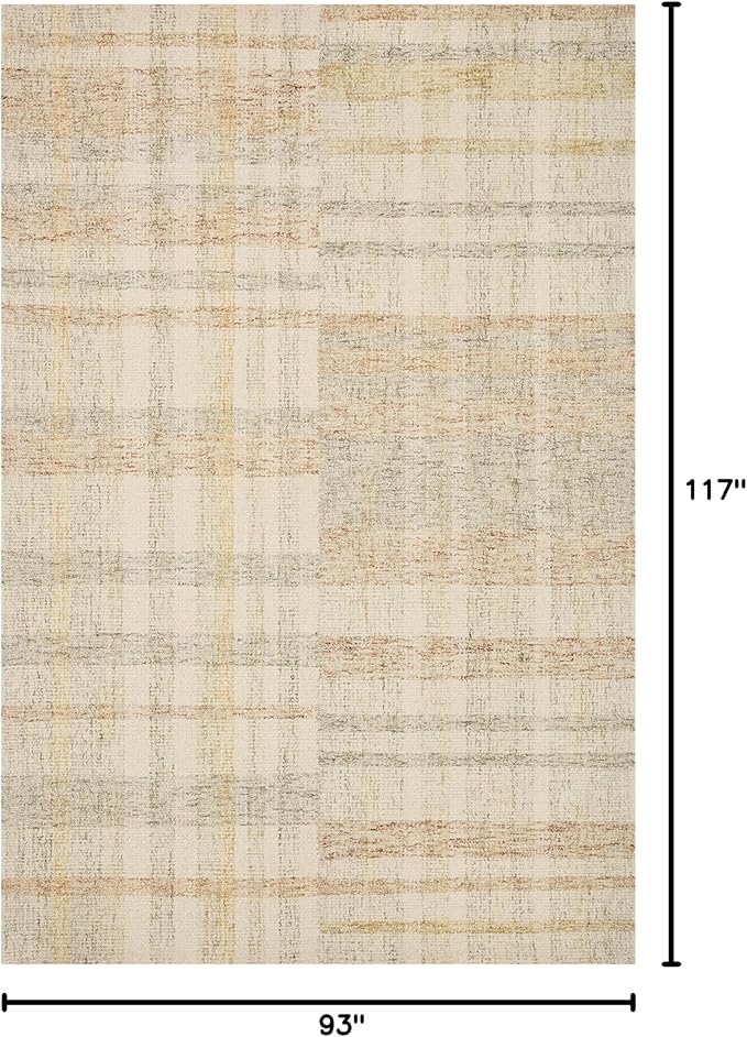 Loloi Chris Loves Julia Chris Collection CHR-04 Natural/Multi 7'-9'' x 9'-9'', .50" Pile Height, Area Rug