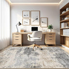 7x9 Area Rugs Living Room: Washable Large Abstract Modern Soft Rug Stain Resistant Indoor Floor Non Slip Accent Carpet for Bedroom Nursery Playroom Dining Room Office Dorm Home House- Grey Brown