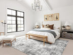 10x12 Area Rug Living Room Rugs - Washable Neutral Modern Abstract Soft Thin Large Rug Indoor Floor No Slip Rug Carpet for Bedroom Under Dining Table Home Office Decor - Grey