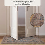 Kuden 3x5 Small Rug, Machine Washable, Non-Slip Backing, Vintage Style, Soft, Low Pile, Area Rugs for Entryway Kitchen Indoor Entrance