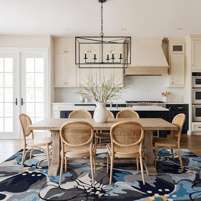 Rugshop Gray Large Floral Non-Slip Area Rug Fade Resistant for Living Room, Dining Room and Large Spaces, 10' x 14'