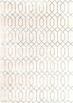 Marilyn Monroe Glam Collection Area Rug - Trellis (10'x 14' 1" Rectangle, White Silver/ Silver)