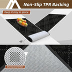 COSY HOMEER Plaid Door Mat 24" x 36",Dirt Trapper Entryway Rugs,Non-Slip Washable Farmhouse Doormat,Low Profile Welcome Mats for Paws Black