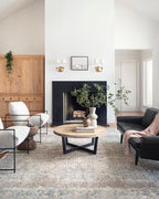 Loloi Chris Loves Julia Jules Collection JUL-07 Natural/Ocean 2'-3'' x 3'-9'', .13" Pile Height, Accent Rug