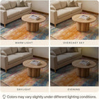Area Rugs 8x10 Washable Pink Rug for Living Room Nursery, Modern Abstract Large Rug Non Slip, Water Repellent Low Pile Soft Carpet for Bedroom, Dining Room, Home Office, Colorful Pink