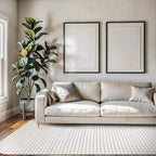 Beverly Rug Modern Geometric Area Rug 5x7 Low-High Pile Durable Soft Abstract Striped Indoor Rugs for Living Dining Room Office Stain Resistant Non Shedding Casual Indoor Carpet Beige White 5 x 7