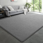 Large Modern Area Rugs for Living Room Bedroom, 5x8 Feet Grey Ultra Soft Solid Thickened Memory Foam Indoor Minimalist Carpets, Non-Slip Comfy Rugs for Boys Girls Nursery Kids Room Home Décor