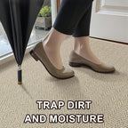 Ultra Thin Door Mat Indoor Entrance 17"x29", Low-Profile Indoor Door Mat, Non Slip Entry Mat Rubber Backing Unique Herringbone Design Inside Doormat Dirt Trapper Entryway Mats, Beige