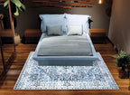 Bloom Rugs Caria Washable Non-Slip 9x12 Rug - Navy Blue Traditional Area Rug for Living Room, Bedroom, Dining Room, and Kitchen - Exact Size: 9' x 12'