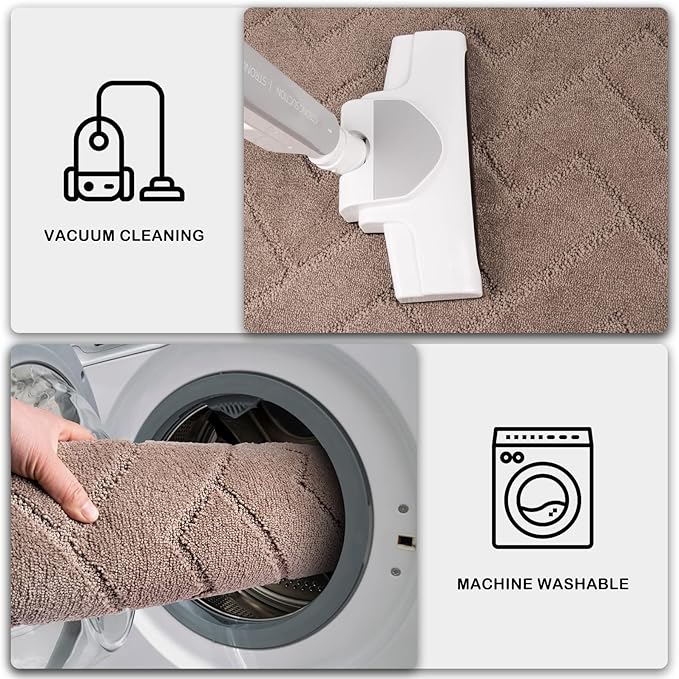 PURRUGS Dirt Trapping Door Mat 24" x 59", Non-Slip Machine Washable Entry Rug, Shoe Scraper, Dog Doormat, Super Absorbent Welcome Mat for Front & Back Door, Muddy Wet Shoes & Paws, Grayish Brown