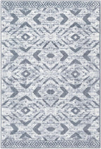 KILOCOCO Boho Entryway Rug 2x3 Printed Small Area Rug Indoor Door Mat Machine Washable Kitchen Rugs Super Soft Non Slip Throw Rugs for Bedroom Entrance Geometric Laundry Room, Gray/White