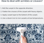 YJ.GWL Area Rugs for Living Room 4x6 Machine Washable Rugs for Bedroom, Non Slip Floral Vintage Rug Indoor Carpet, Stain Resistant Throw Rug for Dining Room Kitchen, Navy Blue
