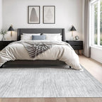 Valenrug Washable Rugs 6x9 - Non Slip 6x9 Area Rugs for Living Room, Stain Resistant Area Rugs for Bedroom, Foldable Machine Washable Area Rug(6'x9', Grey)