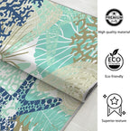 Tritard Coastal Area Rugs Nautical Beach Themed Non-Slip Machine Washable Rugs Modern Floor Carpet for Living Room Bedroom, 8x10, Navy