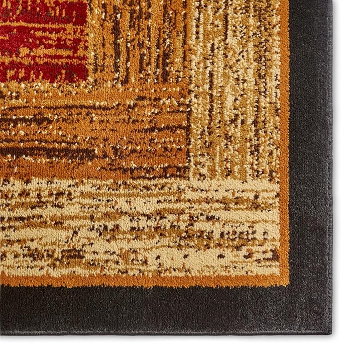 Home Dynamix Royalty Vega Contemporary Geometric Area Rug, Black/Brown, 31.5"x47"