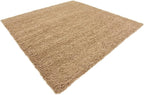 Unique Loom Solid Shag Collection Area Rug (7' 10" Square, Sandy Brown)