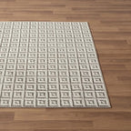 LUXE WEAVERS Geometric Greek Pattern Area Rug, Gray, 5'X7'