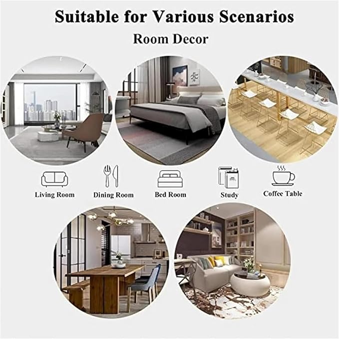 Tropical Round Rug 5ft, Watercolor Palm Leaves Pattern Low Pile Circle Carpet, Non-Slip Washable & Non-Shedding Indoor Mat for Bedroom, Entrance, Office Decor