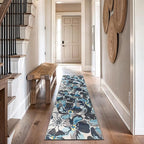 Rugshop Gray Large Floral Non-Slip Runner Rug Fade Resistant for Hallway, Entryway and Kitchen, 2'7" x 12'