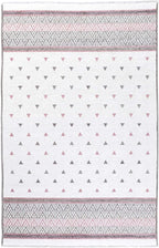 Alfa Rich 4x6 Mauve Gray Off White Washable Area Rugs for Living Room Bedroom Kitchen Decor Cotton