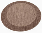 Rugs.com Angelica Collection Rug – 4 Ft Round Light Brown Medium-Pile Rug Perfect for Kitchens, Dining Rooms